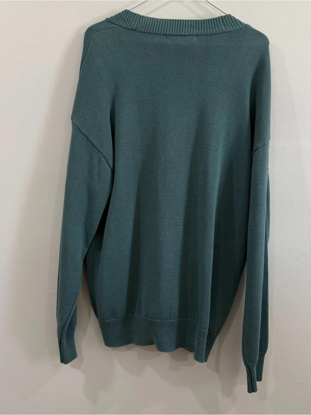 Teal Green Button-Up Cardigan